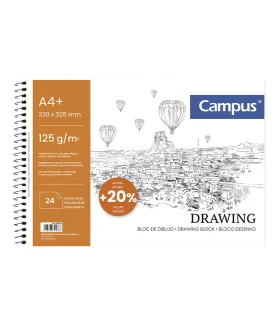 bloc de dibujo campus A4 24h 125G c/R