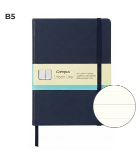 Libreta Cosida Campus Urban Line B5 80 Hojas Rayado Horizontal Azul