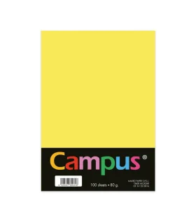Papel A4 Campus 80g 100 Hojas Amarillo